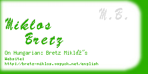 miklos bretz business card